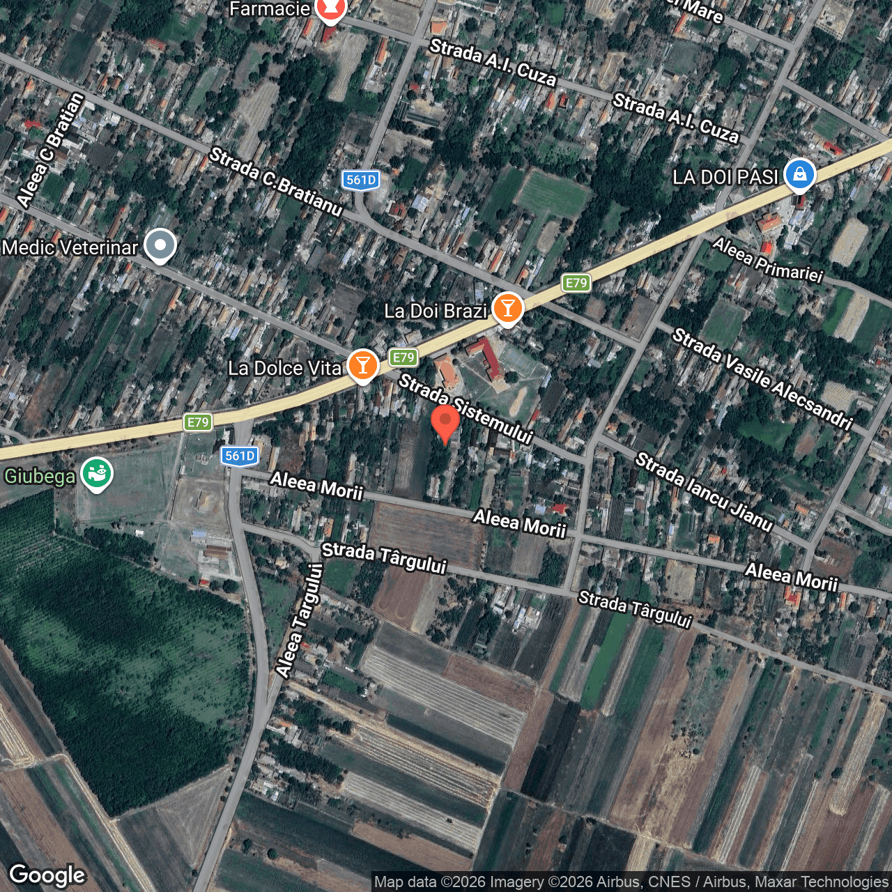 Poza harta hybrid, zoom 16, adresa Strada Sistemului, Giubega, judet Dolj, , judetul