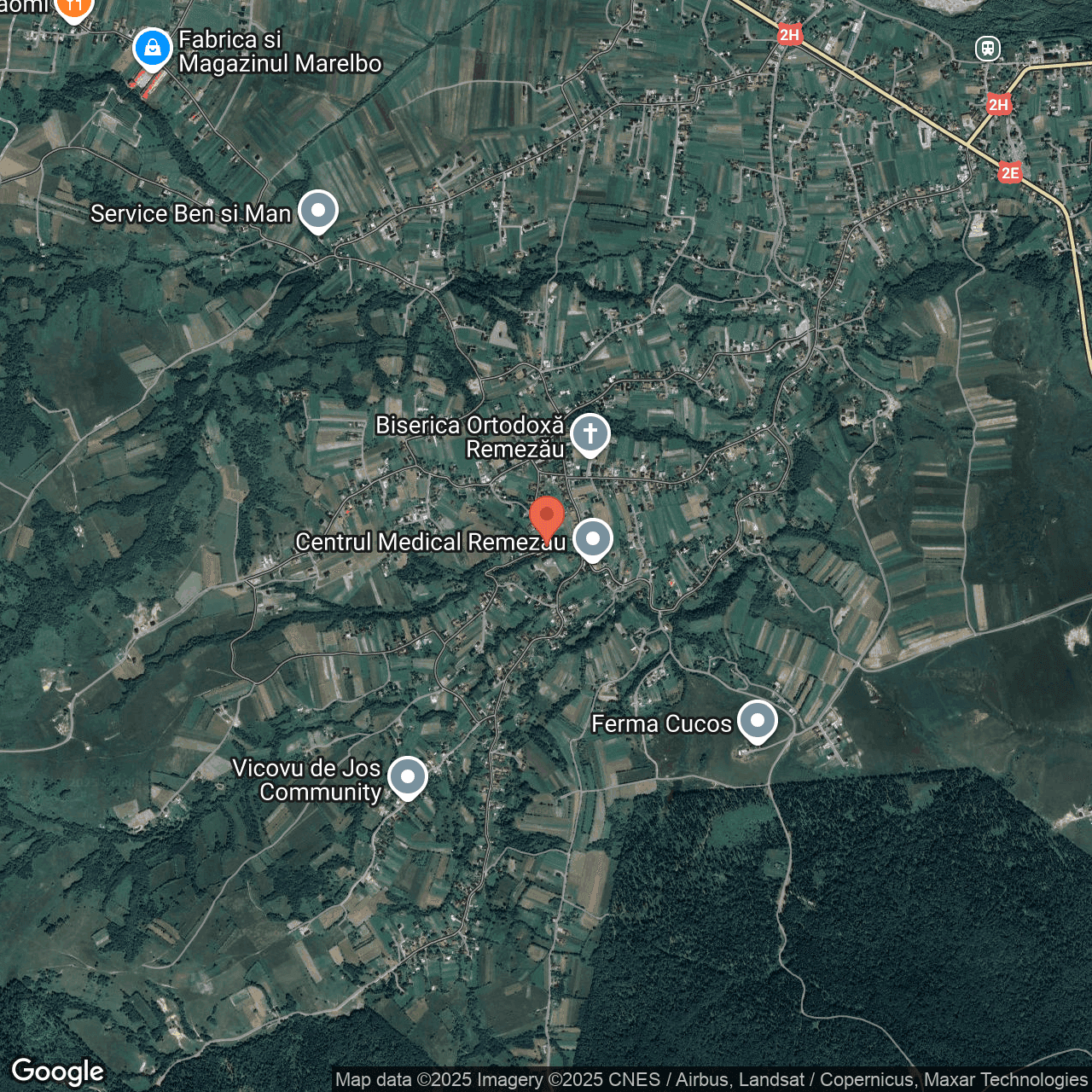 Poza harta hybrid, zoom 14, adresa Vicovu de Jos, nr. 940, Jud. Suceava, , judetul