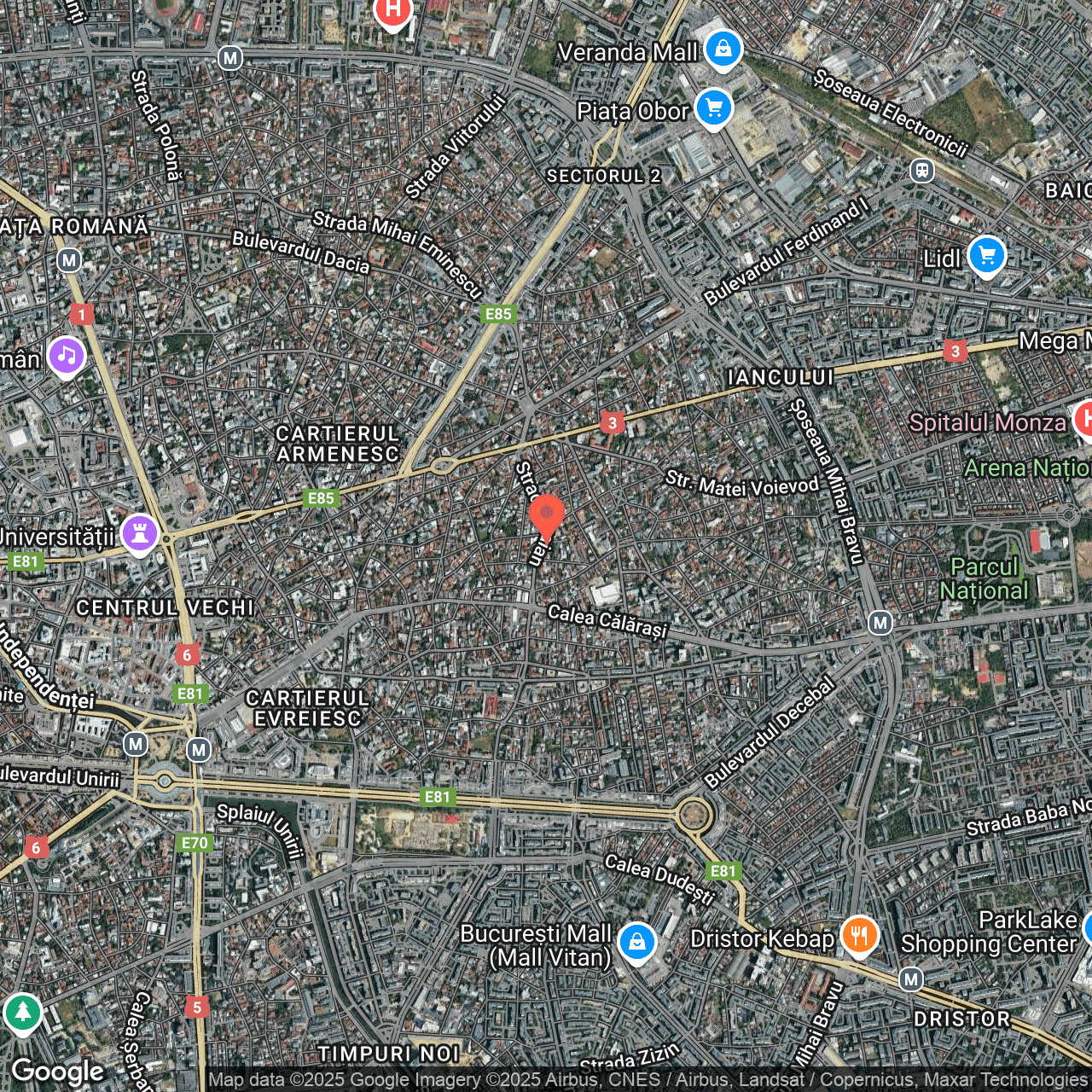 Poza harta hybrid, zoom 14, adresa str. Traian nr. 156 Bucuresti, , judetul