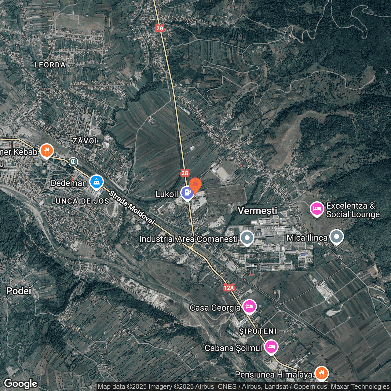 Poza harta hybrid, zoom 14, adresa Comănești, str. Combinatului, nr. 20, , judetul