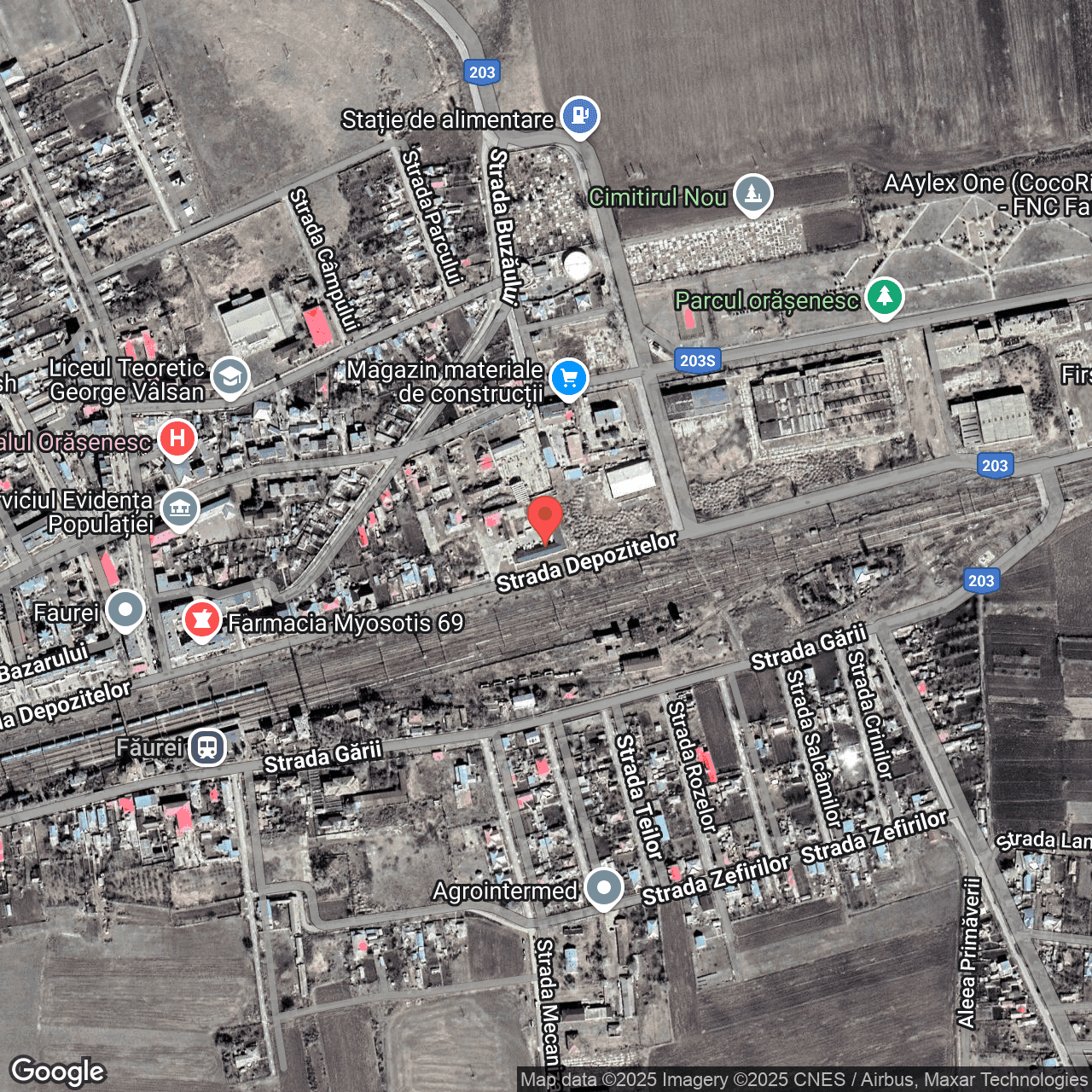 Poza harta hybrid, zoom 16, adresa Faurei, str. Depozitelor 85, , judetul