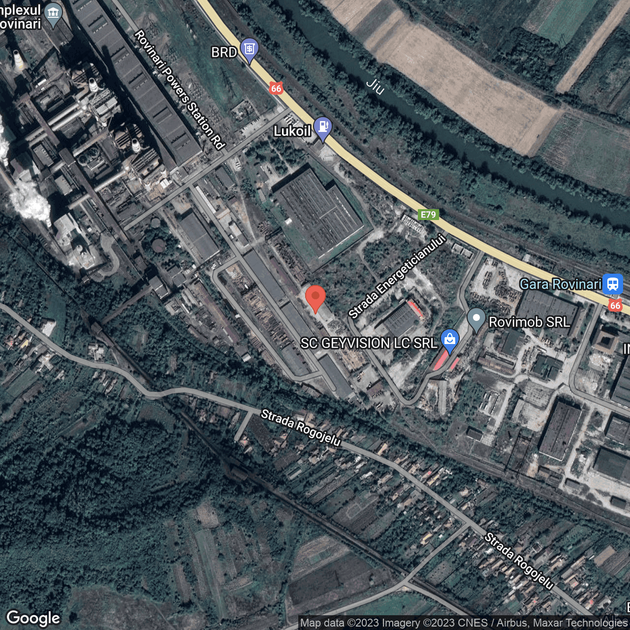 Poza harta hybrid, zoom 16, adresa Energeticianului 1 Rovinari, , judetul