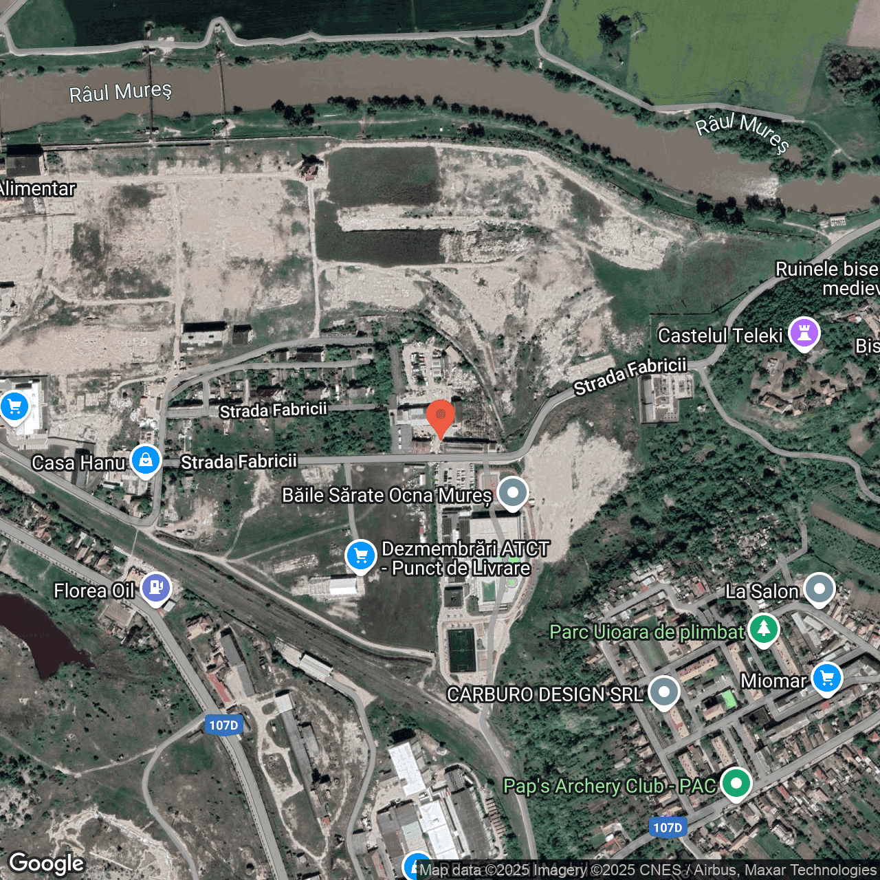 Poza harta hybrid, zoom 16, adresa Ocna Mureș,str. Fabricii, , judetul