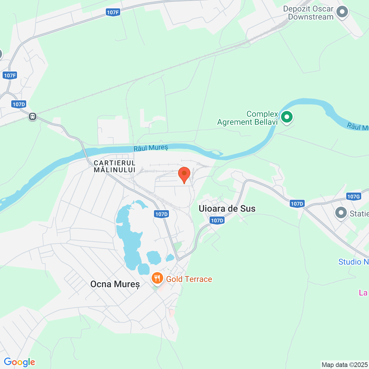 Poza harta streetview, zoom 14, adresa Ocna Mureș,str. Fabricii, , judetul