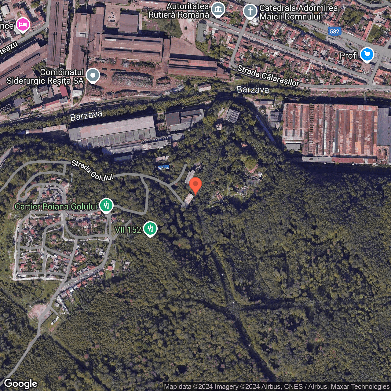 Poza harta hybrid, zoom 16, adresa Resita judet Caras Severin , , judetul