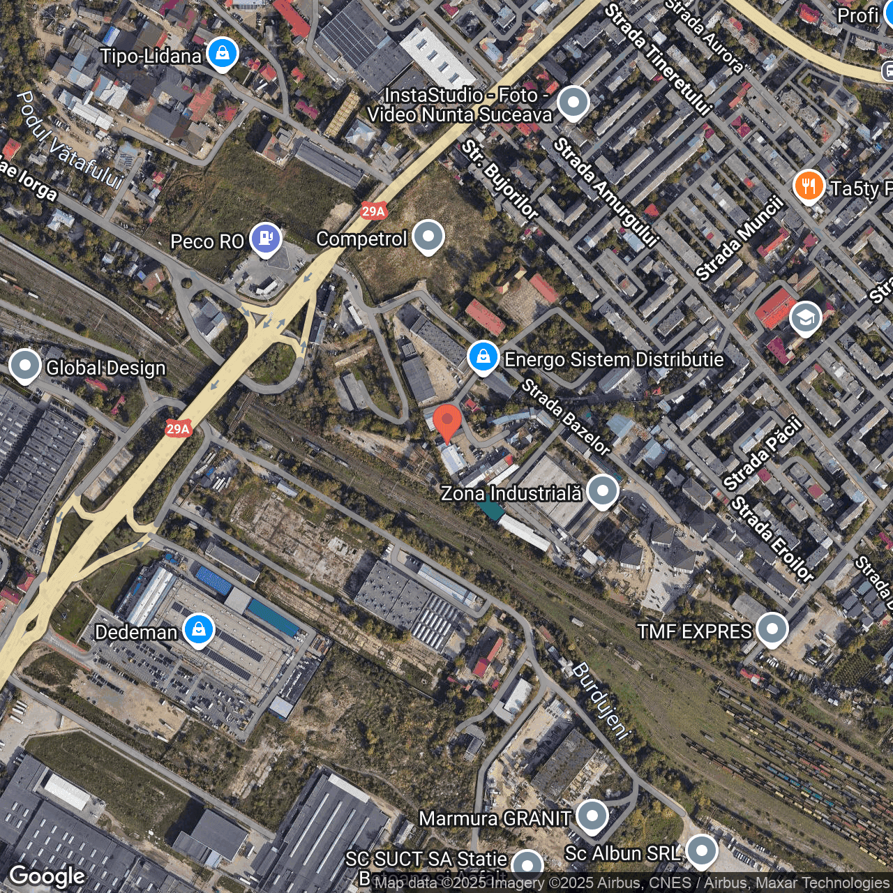 Poza harta hybrid, zoom 16, adresa Suceava, str. Bazelor, , judetul
