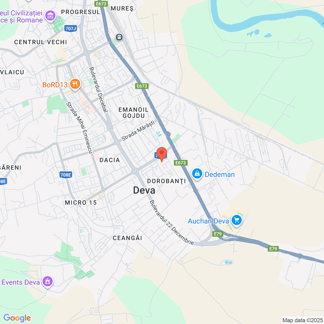 Poza harta streetview, zoom 14, adresa str. Dorobantilor, nr. 28 Deva, , judetul