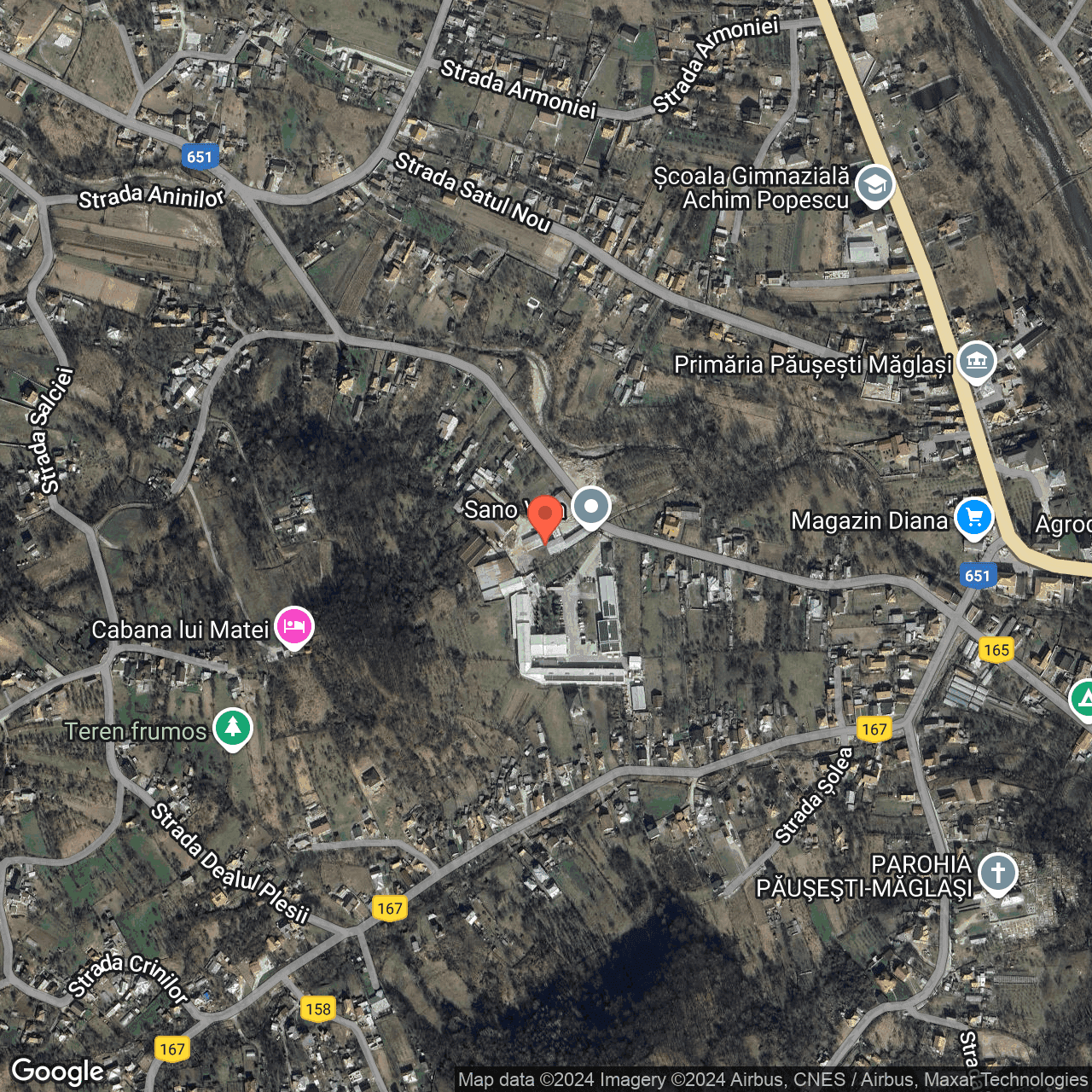 Poza harta hybrid, zoom 16, adresa Pausesti Maglasi judet Valcea, , judetul