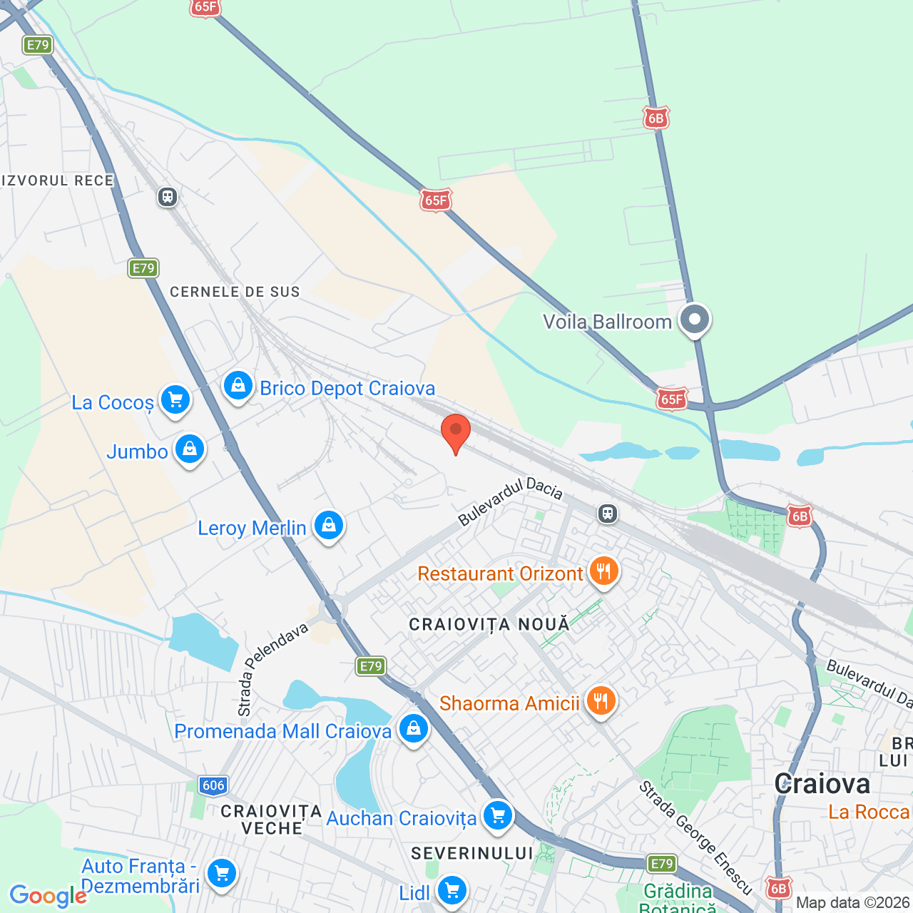 Poza harta streetview, zoom 14, adresa B-dul Dacia, nr. 5B. Craiova Dolj, , judetul