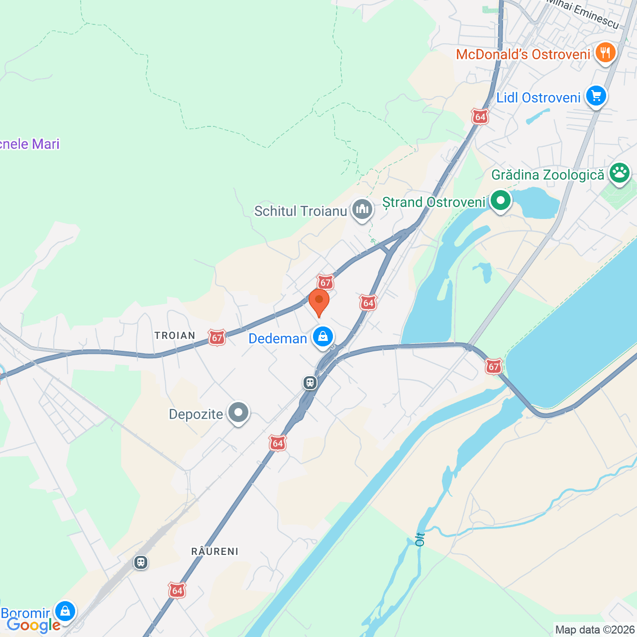 Poza harta streetview, zoom 14, adresa Troian, Valcea, Judet Ramnicu Valcea, , judetul