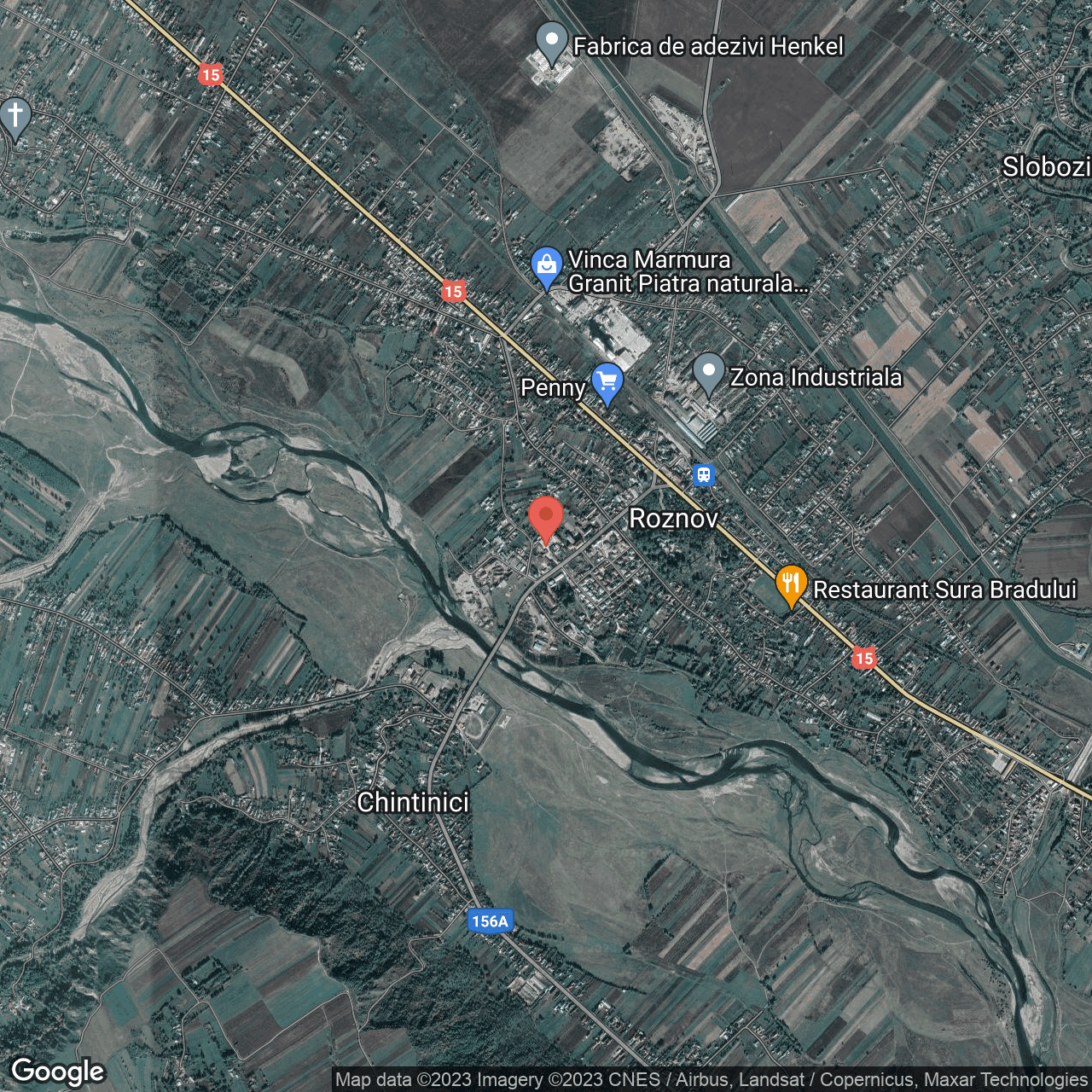 Poza harta hybrid, zoom 14, adresa Roznov, str. Tineretului, nr. 652, , judetul