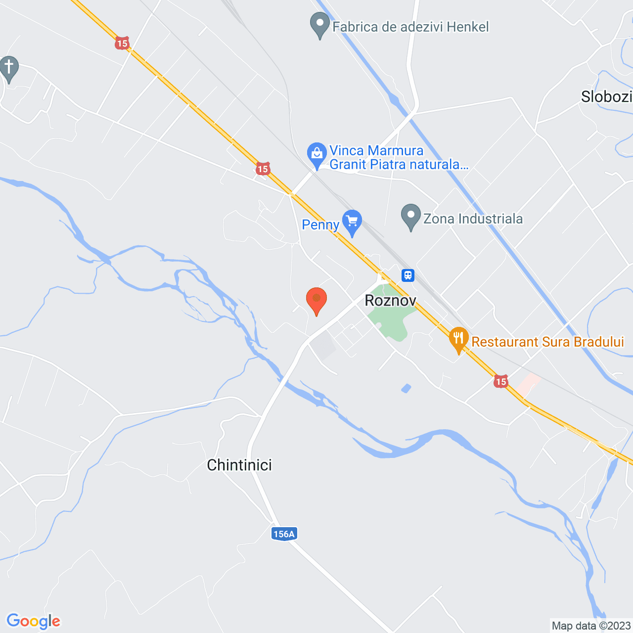 Poza harta streetview, zoom 14, adresa Roznov, str. Tineretului, nr. 652, , judetul