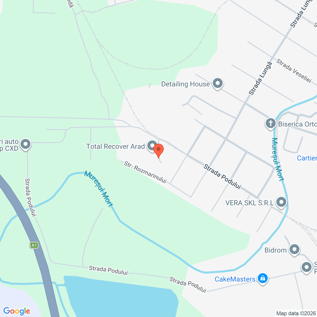 Poza harta streetview, zoom 16, adresa Arad, str. Podului, , judetul