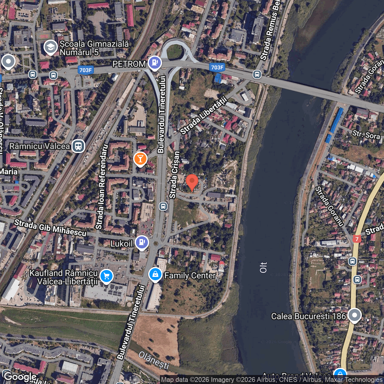 Poza harta hybrid, zoom 16, adresa Ramnicu Vâlcea, str. Crișan nr. 12, , judetul