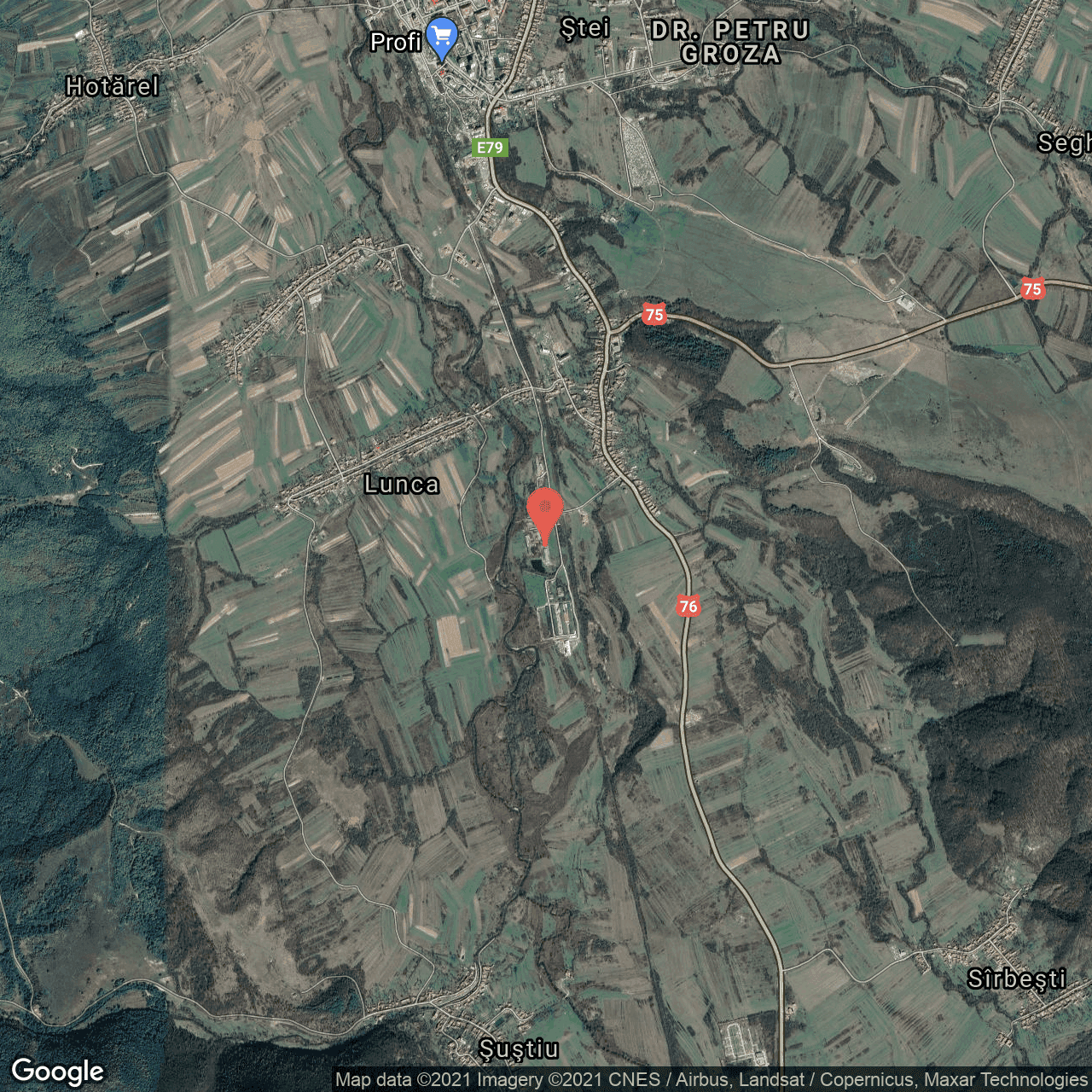 Poza harta hybrid, zoom 14, adresa Lunca, Lunca, judetul Bihor