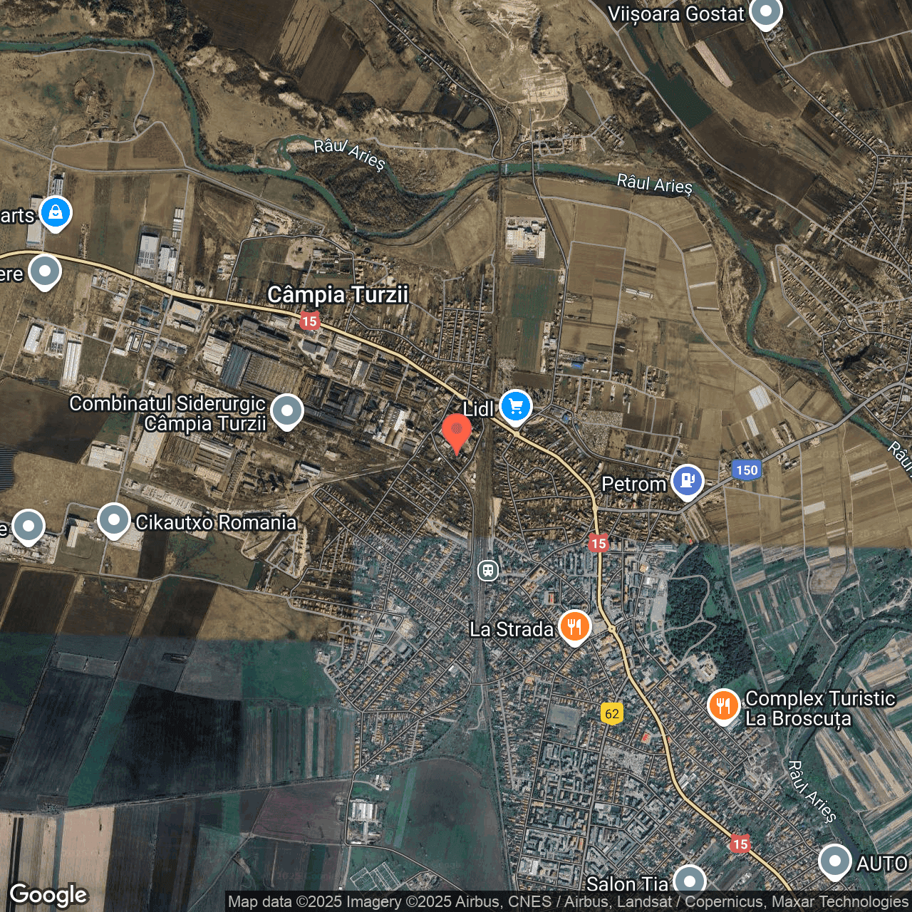 Poza harta hybrid, zoom 14, adresa Campia Turzii Cluj, , judetul