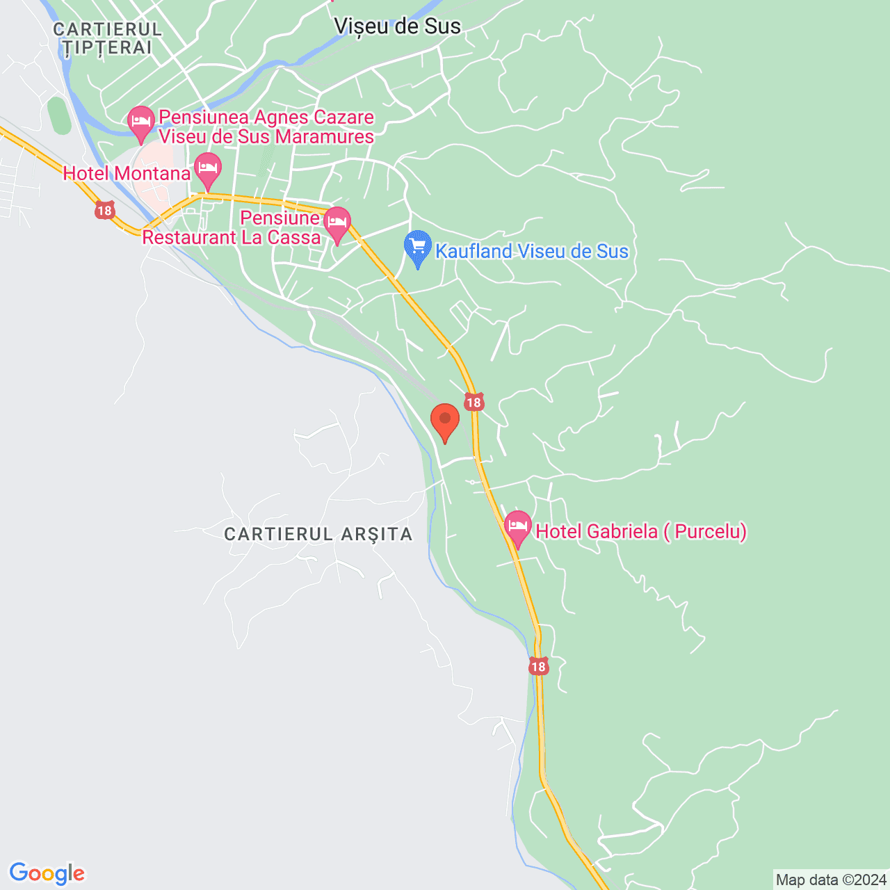 Poza harta streetview, zoom 14, adresa Vișeu de Sus, Str. Mioriței nr. 5, , judetul