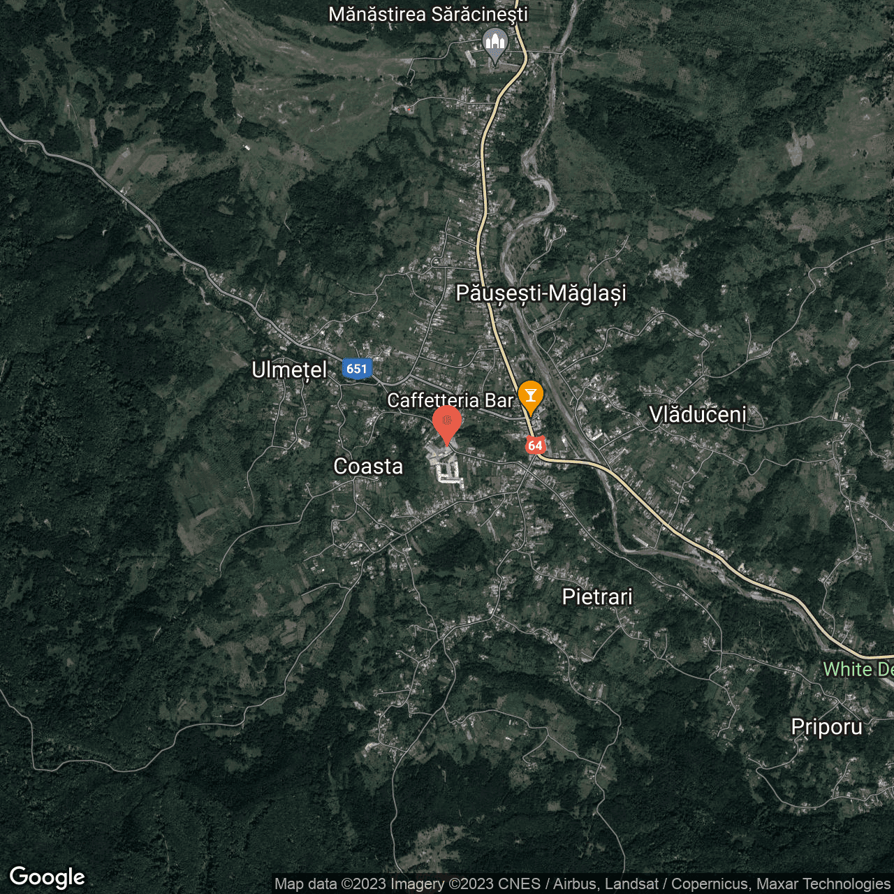 Poza harta hybrid, zoom 14, adresa Pausesti Maglasi, sat Ulmetel, , judetul