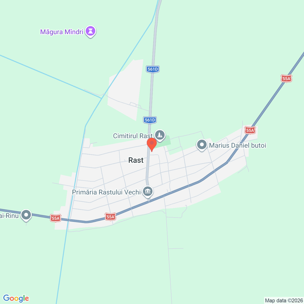 Poza harta streetview, zoom 14, adresa Rast Dolj, , judetul