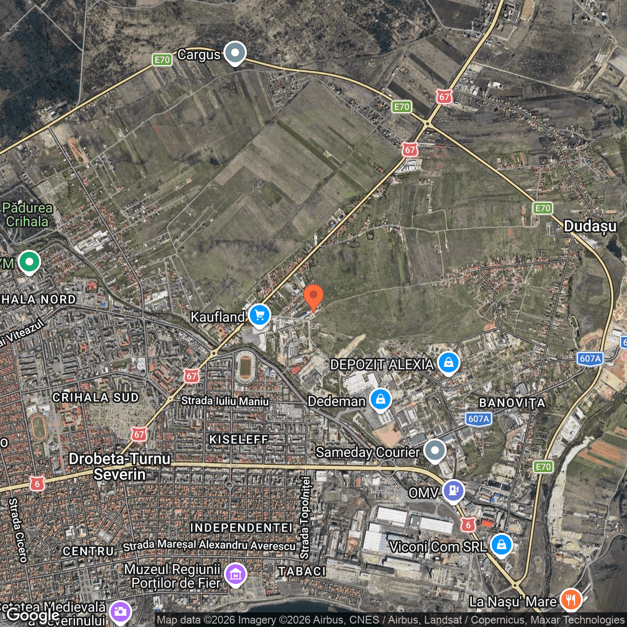 Poza harta hybrid, zoom 14, adresa Aleea Constructorilor nr. 38 Drobeta Turnu Severin, Judet Mehedinti, , judetul