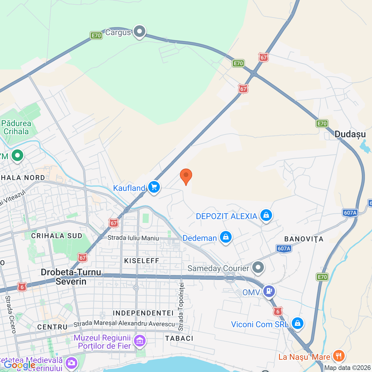 Poza harta streetview, zoom 14, adresa Aleea Constructorilor nr. 38 Drobeta Turnu Severin, Judet Mehedinti, , judetul