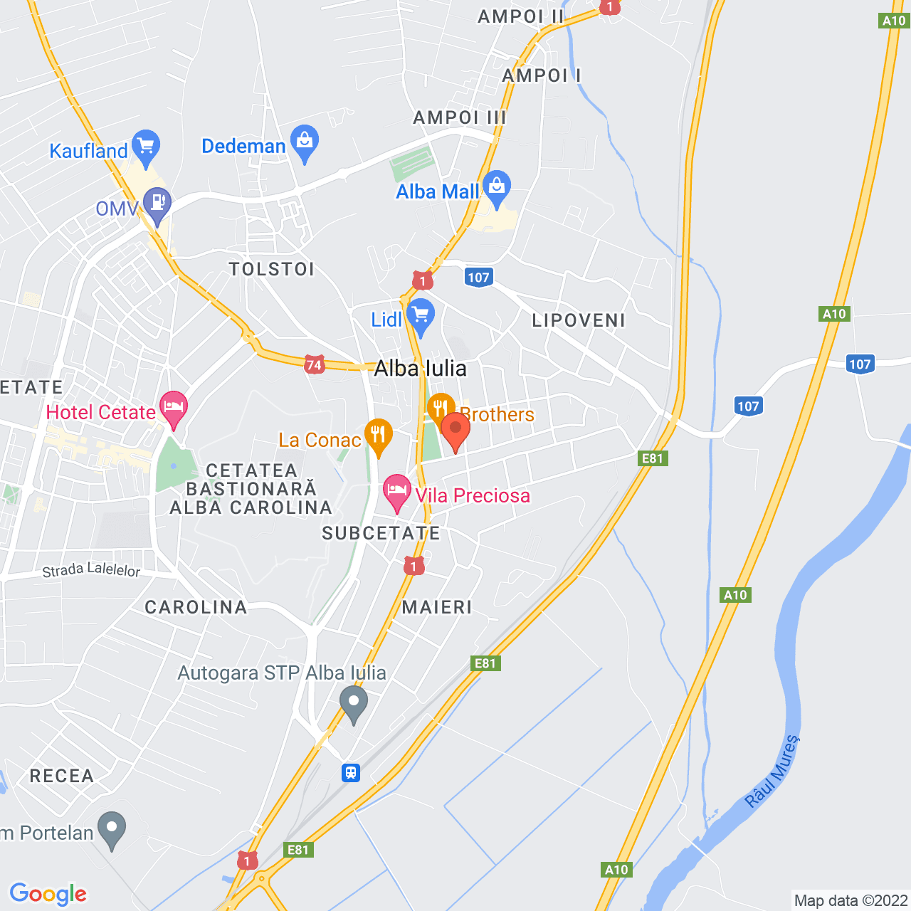 Poza harta streetview, zoom 14, adresa Primăverii 5, Alba Iulia, judetul Alba