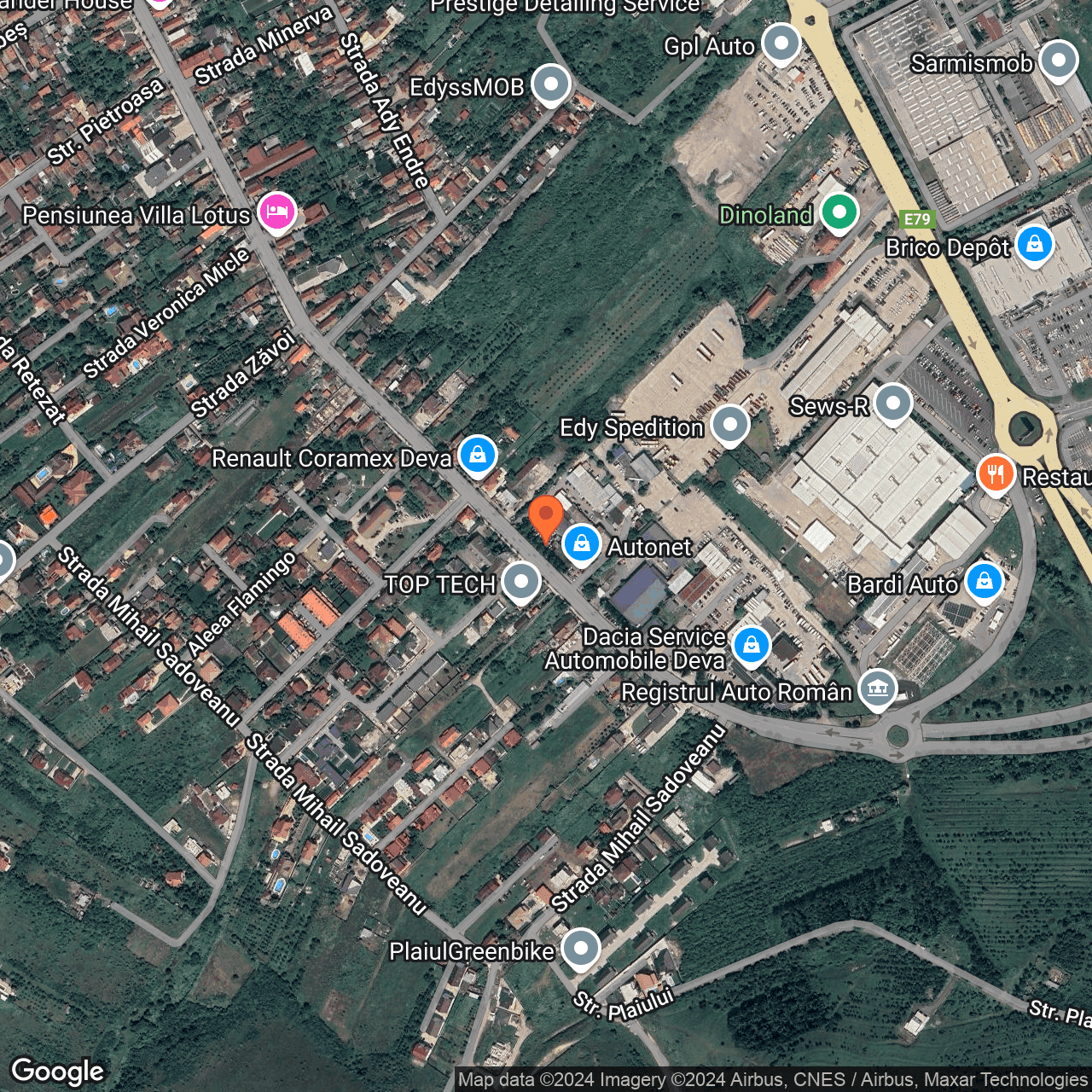 Poza harta hybrid, zoom 16, adresa Bulevardul 22 Decembrie Deva, , judetul