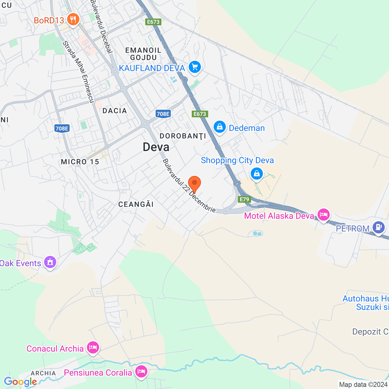 Poza harta streetview, zoom 14, adresa Bulevardul 22 Decembrie Deva, , judetul