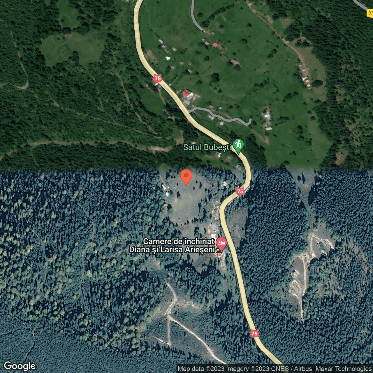 Poza harta hybrid, zoom 16, adresa Arieseni, , judetul