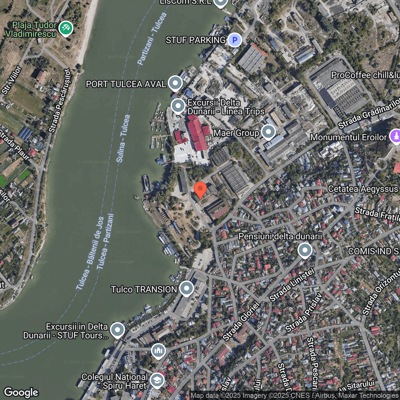 Poza harta hybrid, zoom 16, adresa Tulcea, , judetul