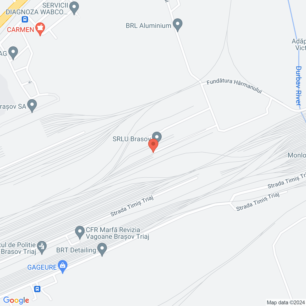 Poza harta streetview, zoom 16, adresa Brasov, strada Fundatura Harmanului nr.16A., , judetul