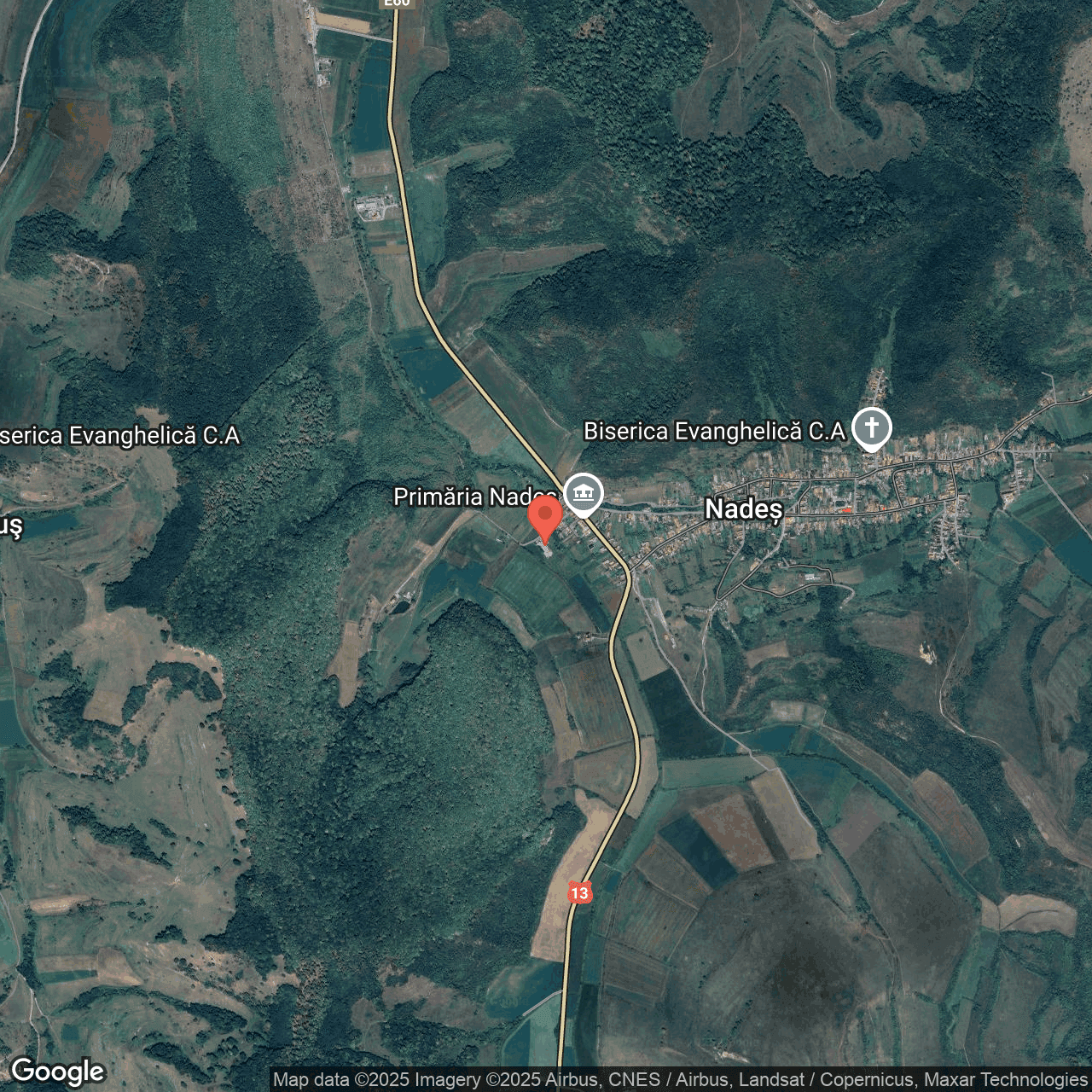 Poza harta hybrid, zoom 14, adresa Nades Mures, , judetul