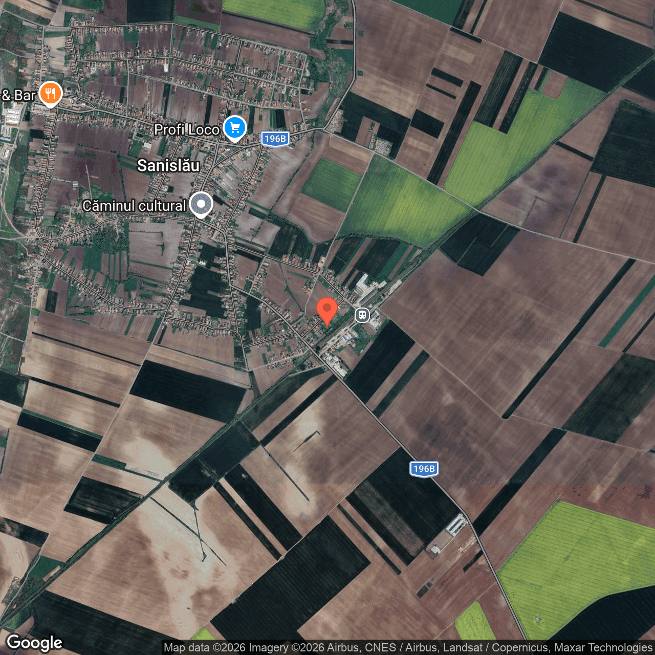 Poza harta hybrid, zoom 14, adresa Sanislau Satu Mare, , judetul