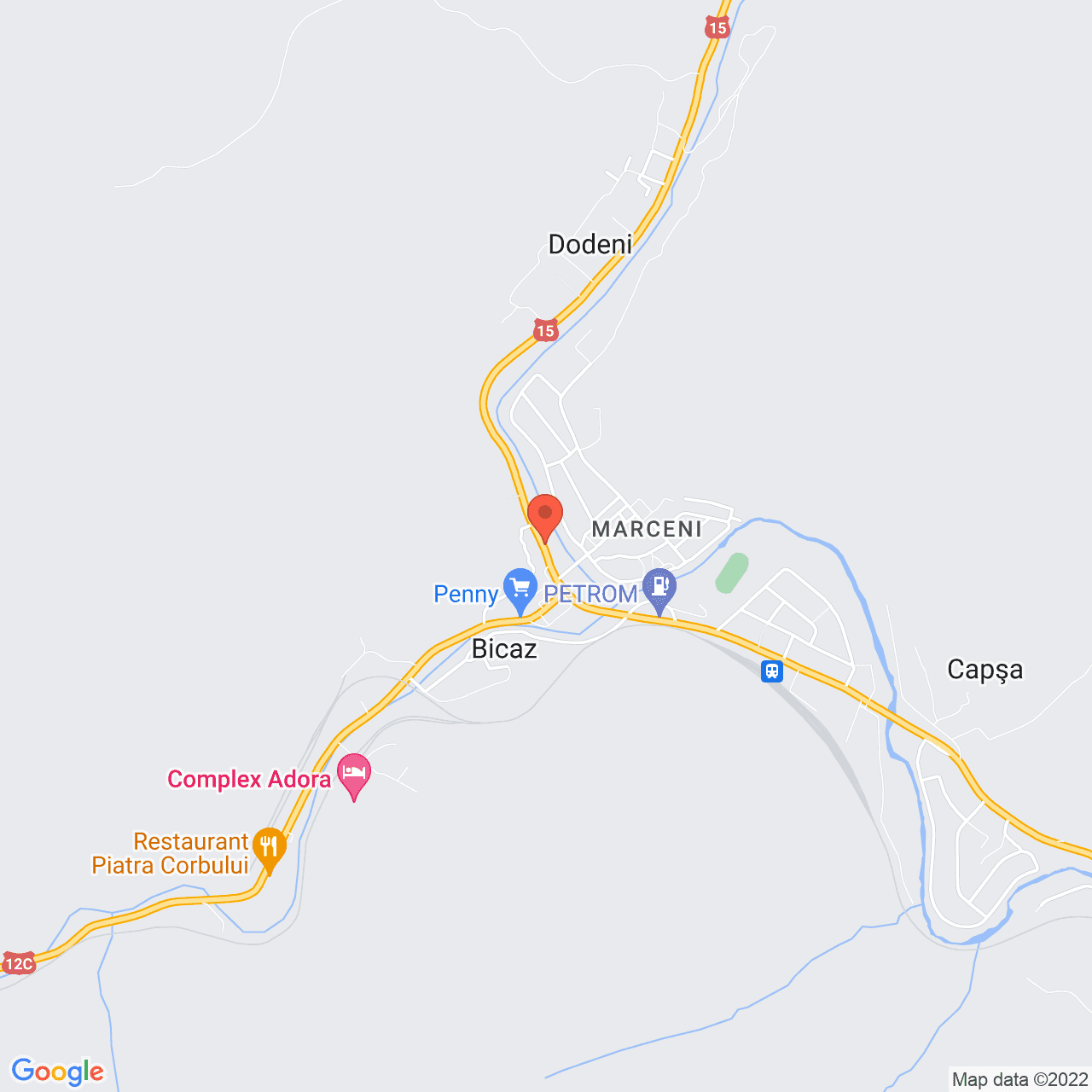 Poza harta streetview, zoom 14, adresa Barajului, Bicaz, judetul Neamt