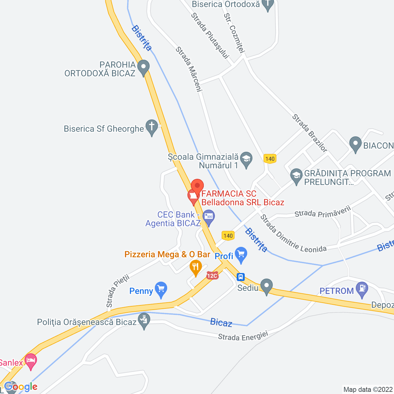 Poza harta streetview, zoom 16, adresa Barajului, Bicaz, judetul Neamt