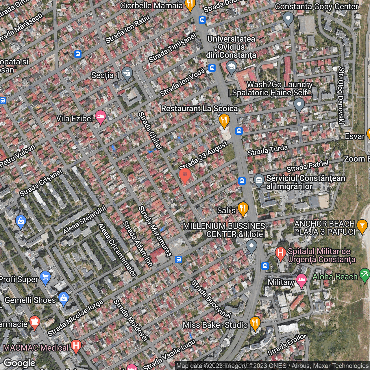 Poza harta hybrid, zoom 16, adresa Chiliei 14 Constanta, , judetul