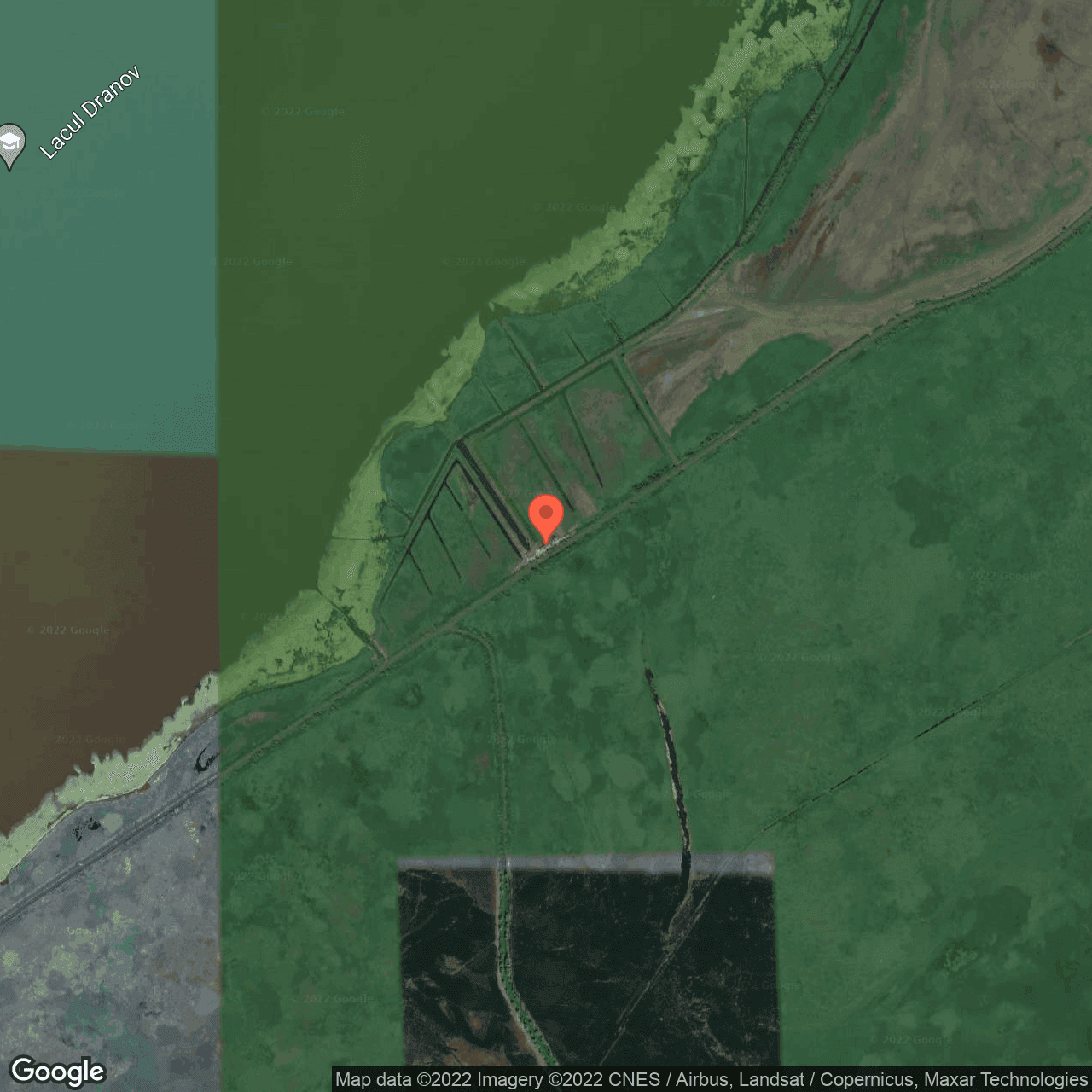 Poza harta hybrid, zoom 14, adresa Dranov, Murighiol, judetul Tulcea