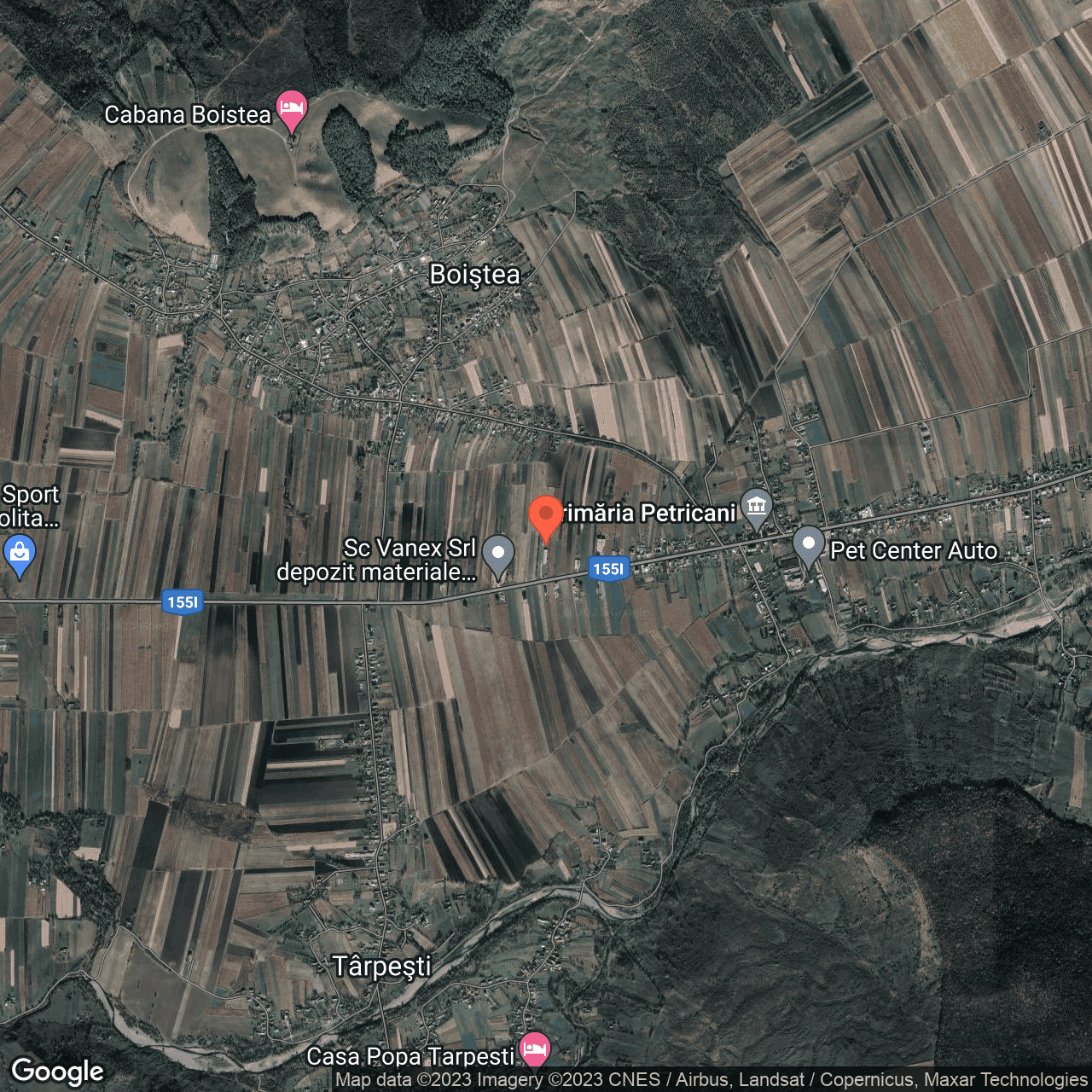 Poza harta hybrid, zoom 14, adresa Petricani, Neamt, , judetul