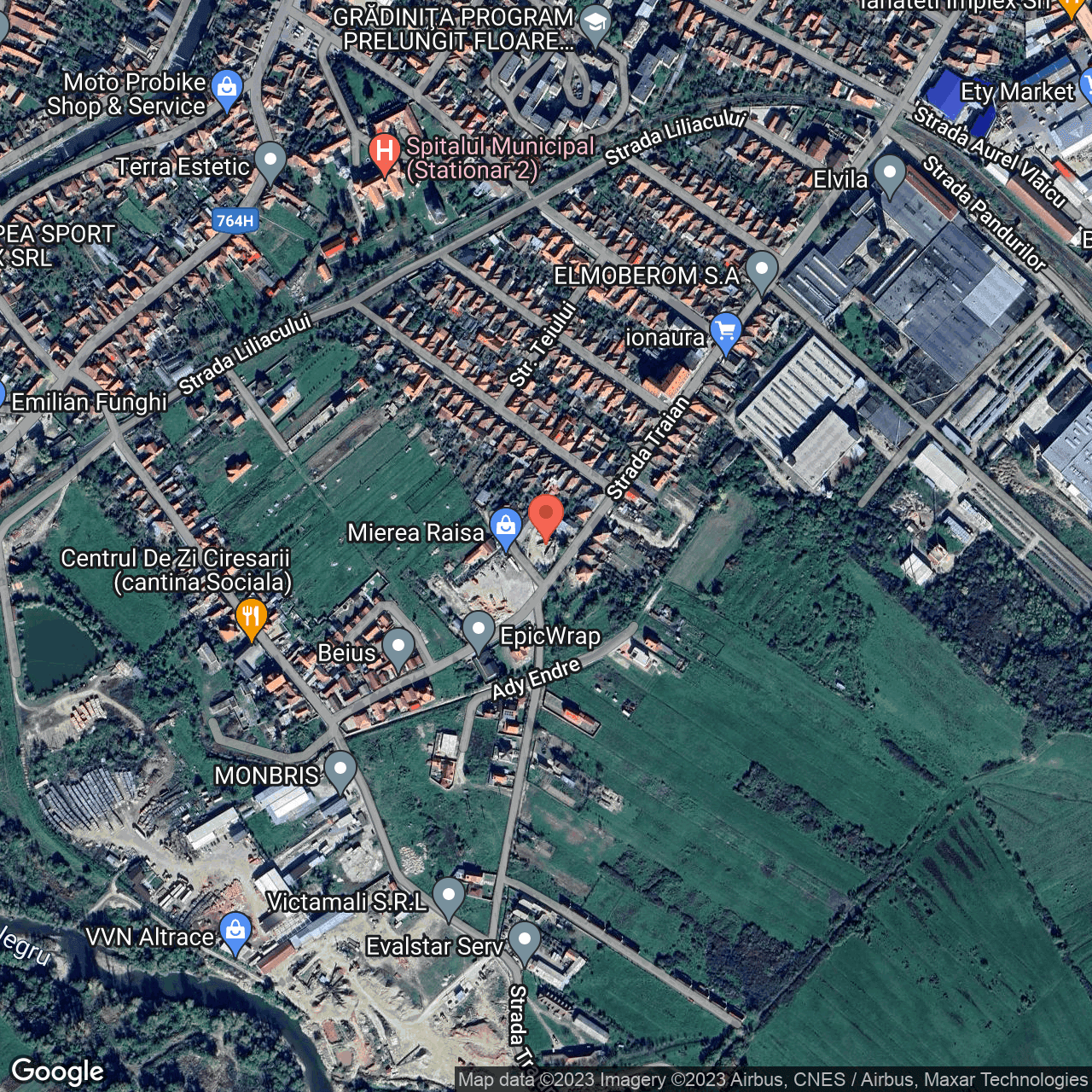Poza harta hybrid, zoom 16, adresa Beius, , judetul