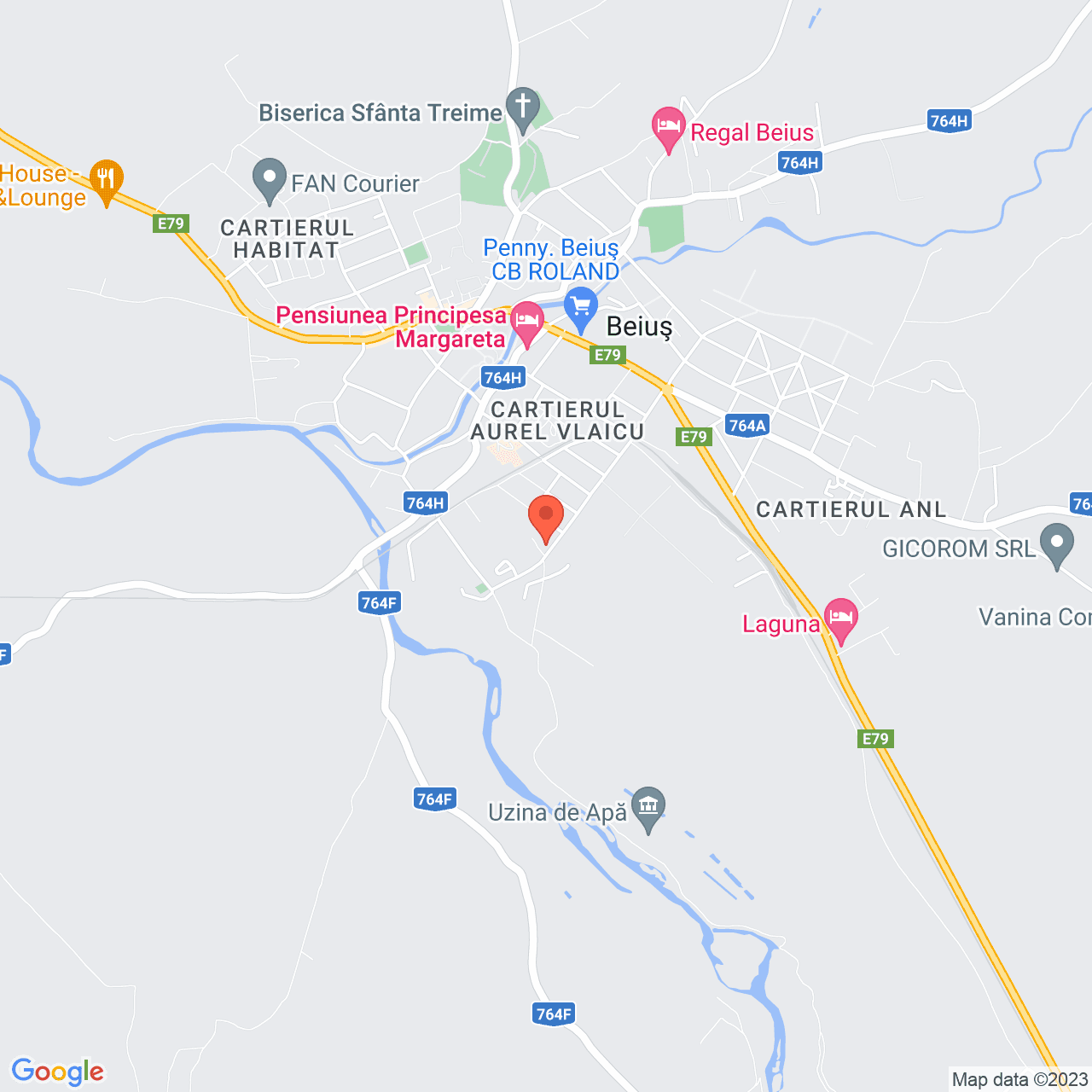 Poza harta streetview, zoom 14, adresa Beius, , judetul