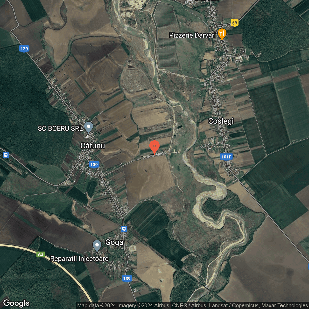 Poza harta hybrid, zoom 14, adresa Berceni, sat Catunu, str. George Toparceanu, nr. 5, jud. Prahova, , judetul