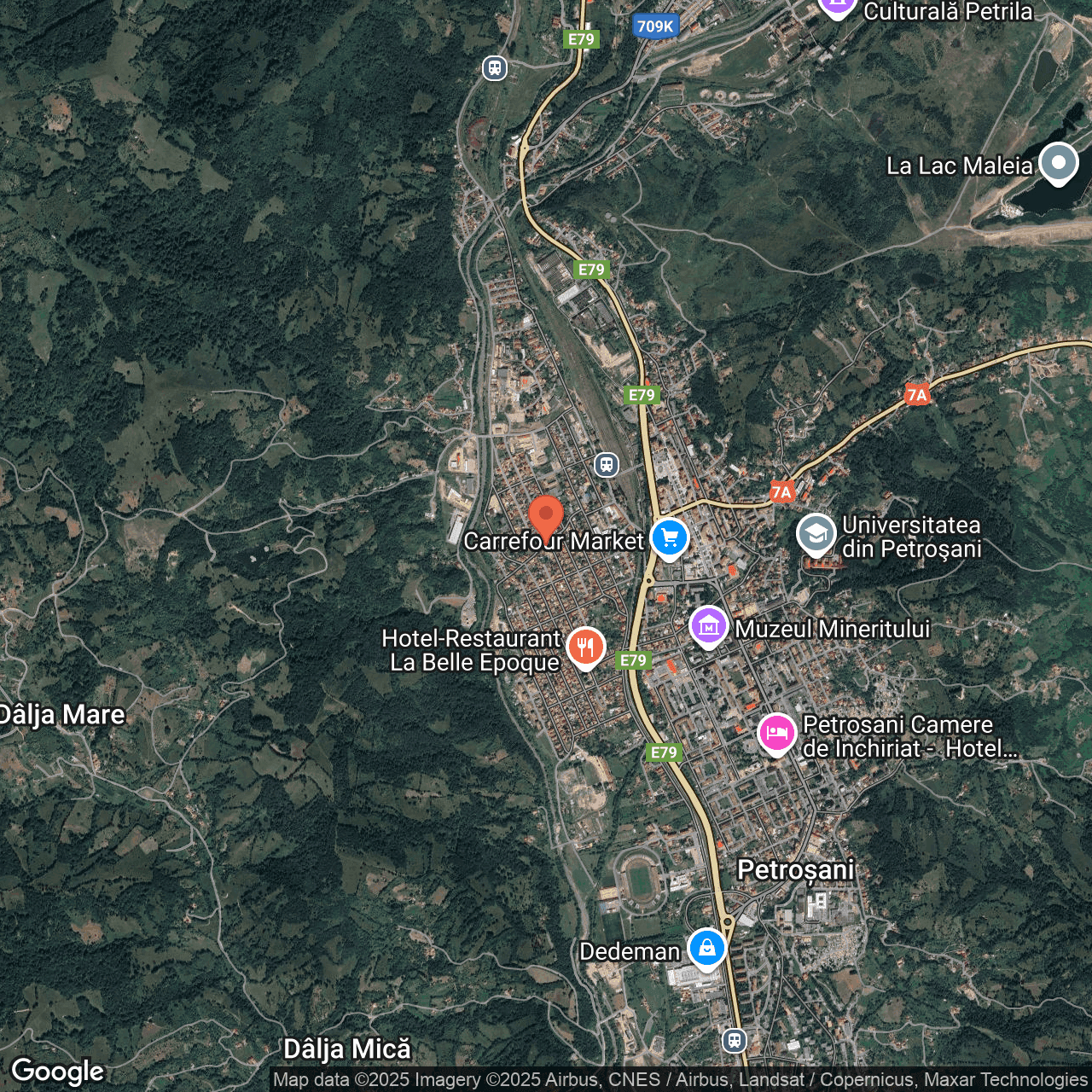 Poza harta hybrid, zoom 14, adresa Petrosani, str. Gheorghe Doja, nr.2-4, , judetul