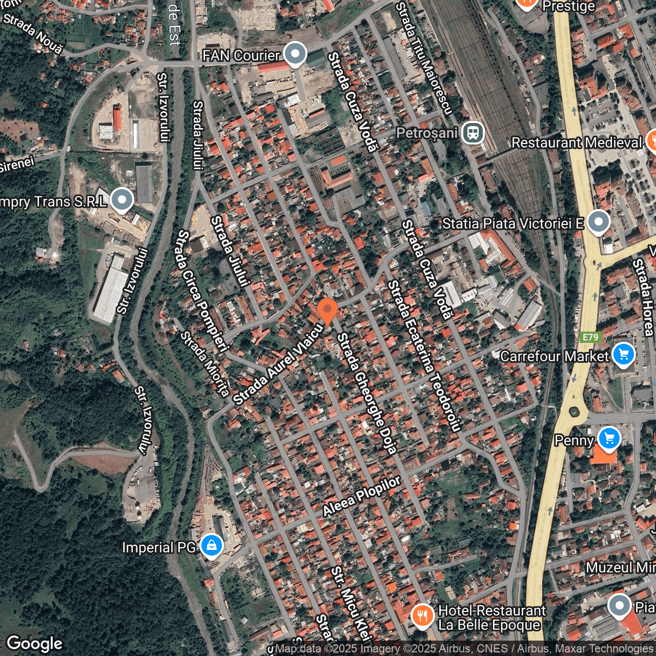 Poza harta hybrid, zoom 16, adresa Petrosani, str. Gheorghe Doja, nr.2-4, , judetul