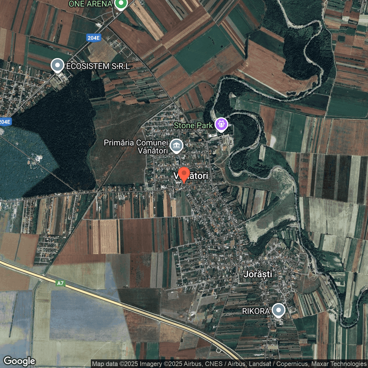 Poza harta hybrid, zoom 14, adresa Vanatori Vrancea, , judetul