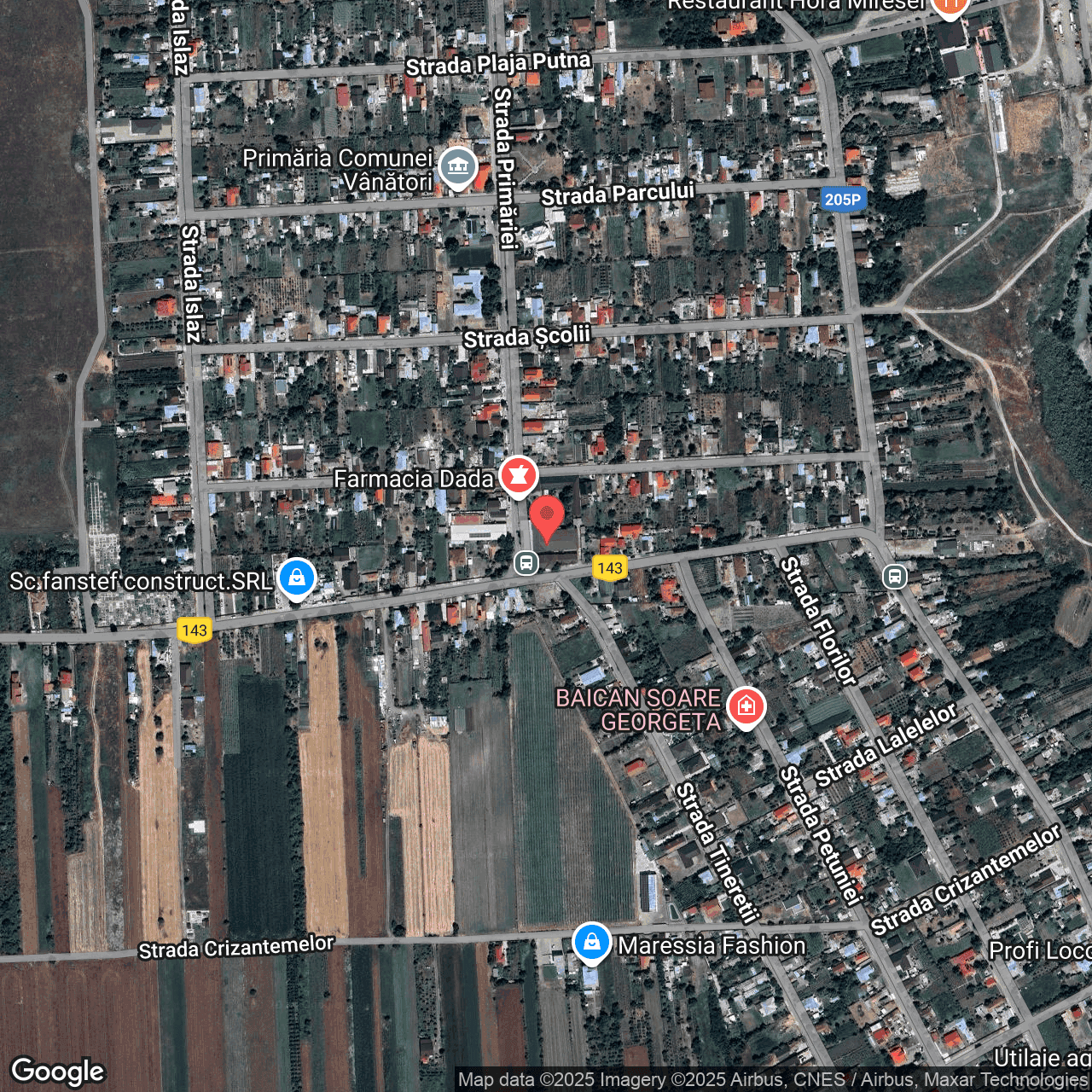 Poza harta hybrid, zoom 16, adresa Vanatori Vrancea, , judetul