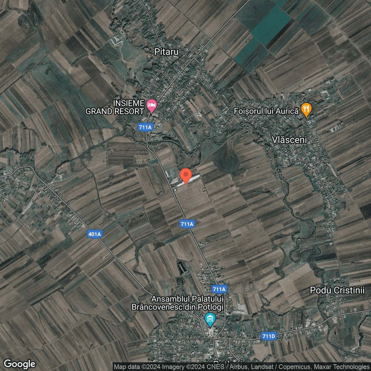 Poza harta hybrid, zoom 14, adresa Potlogi Dambovita, , judetul