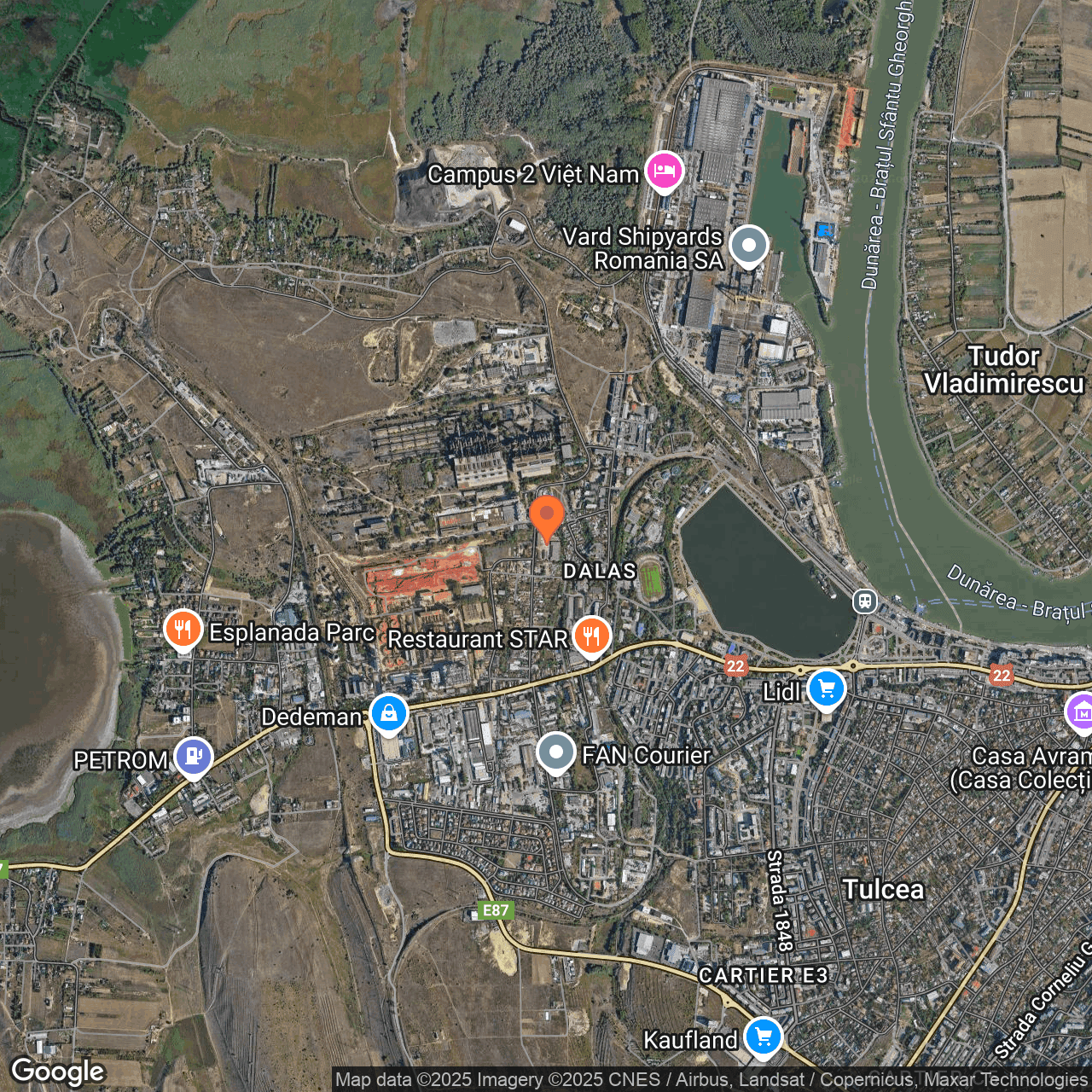 Poza harta hybrid, zoom 14, adresa Strada Taberei, nr. 26, Tulcea, , judetul