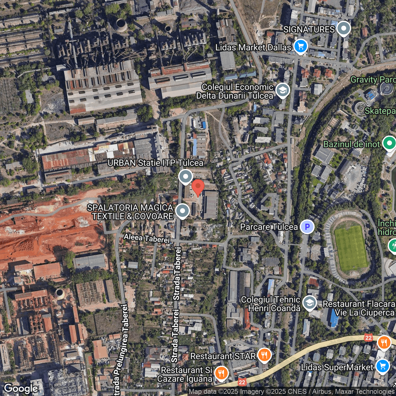 Poza harta hybrid, zoom 16, adresa Strada Taberei, nr. 26, Tulcea, , judetul