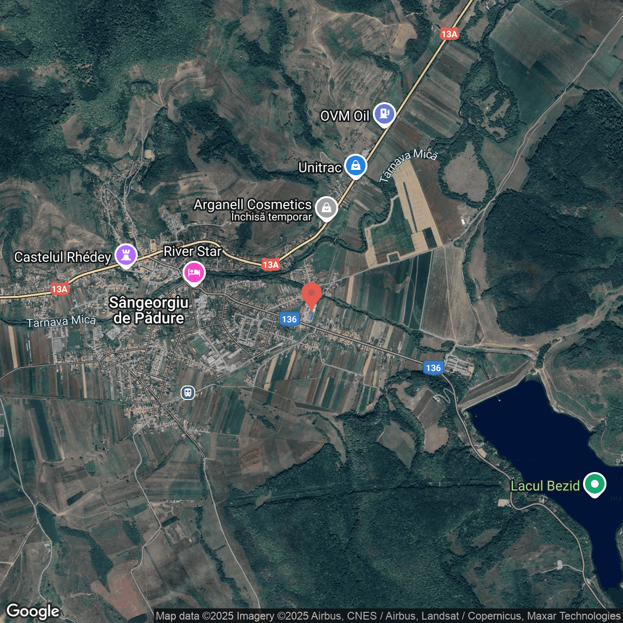 Poza harta hybrid, zoom 14, adresa Sangeorgiu de Padure Mures, , judetul