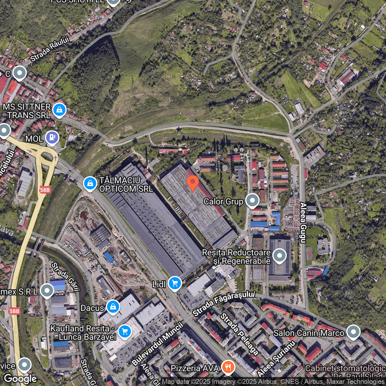 Poza harta hybrid, zoom 16, adresa str. Făgărașului nr. 12A, Reșița, , judetul